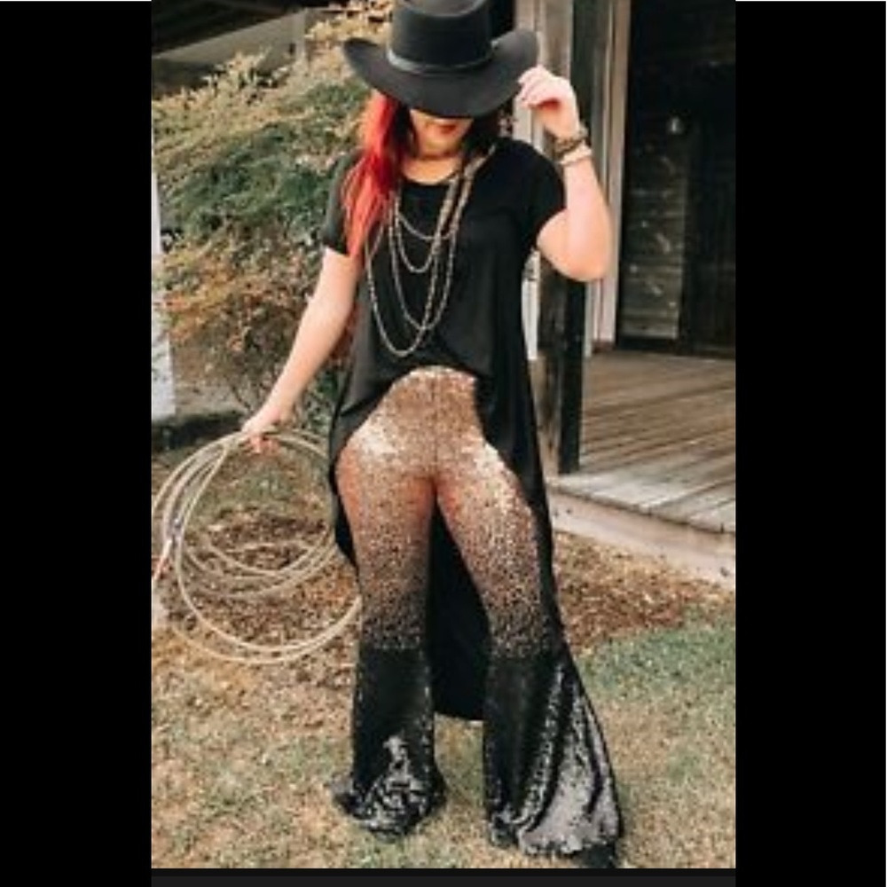 L&B sequin flares BNWT